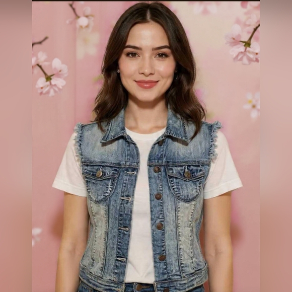 Lola Jeans Jackets & Blazers - M💙Vintage Frayed Edge Denim Distressed Vest